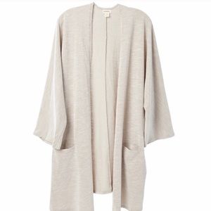Donni Sandwash Ribbed Sweater Coat-One Size